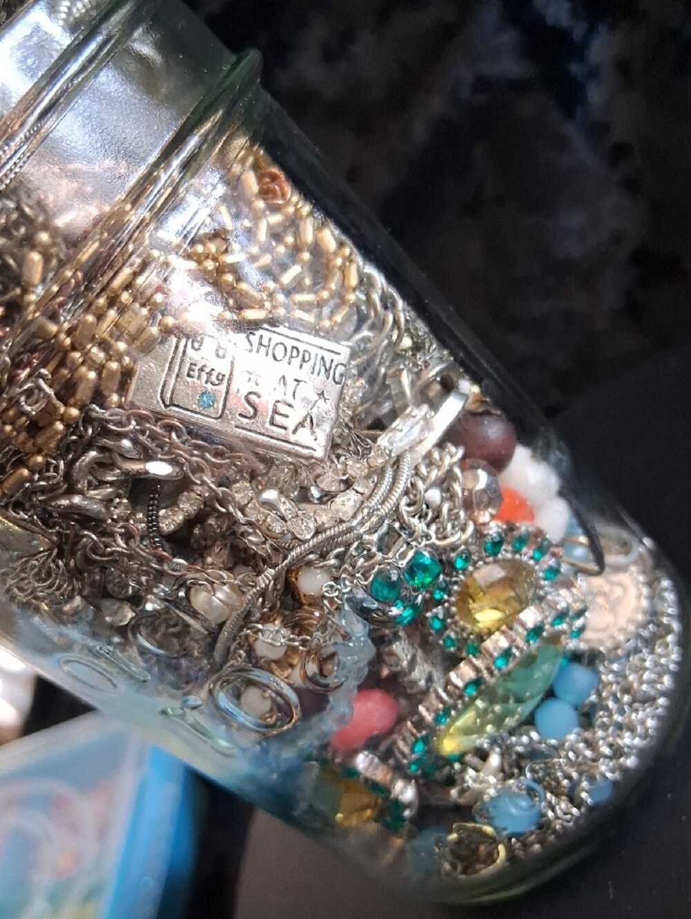 Mystery Jewelry Jar Assorted Silver and Gold-Tone Jewelry Collection . - Picture 6 of 6